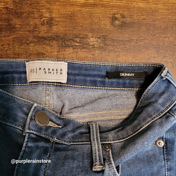 Parker Smith Jeans 28 Skinny Mid Rise Stretch Medium Wash Denim Made In the USA - Picture 4 of 13
